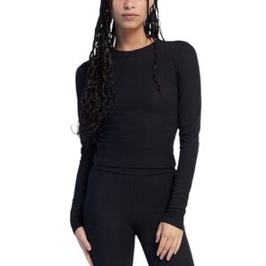 WEWOREWHAT Black Long Sleeve Women's Thermal Top